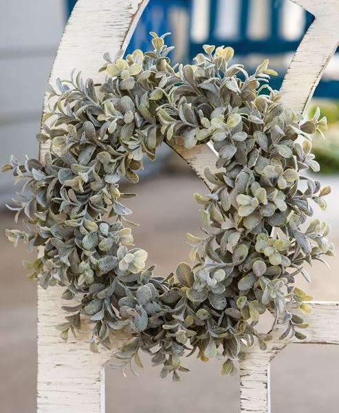Pebble Eucalyptus Wreath/Candle Ring 6in