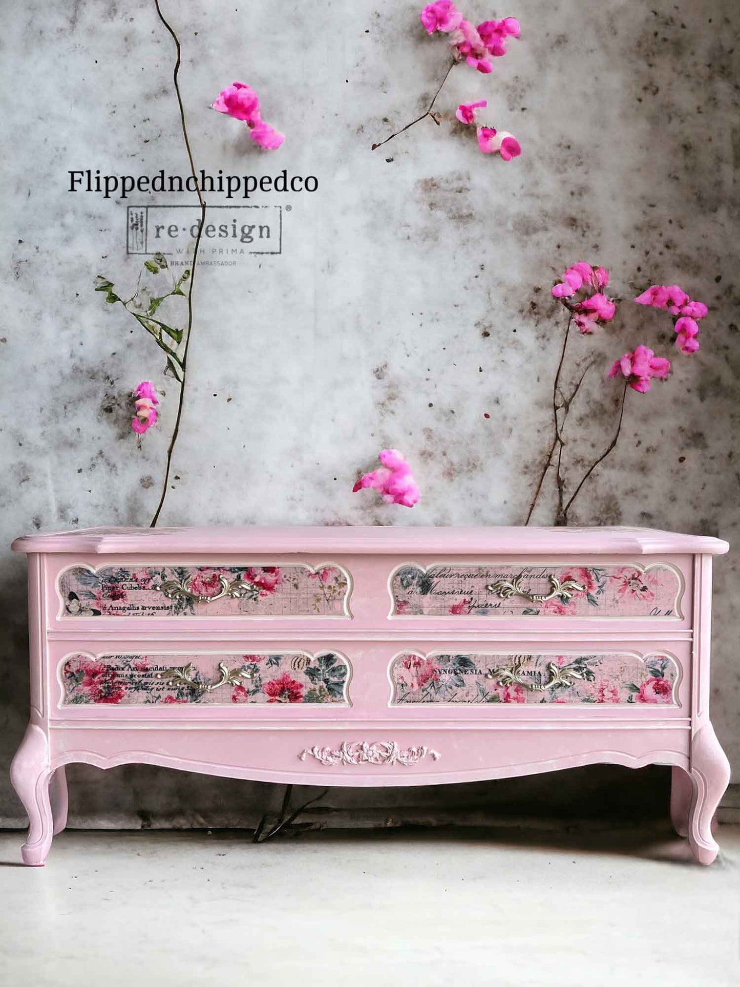 Floral Wallpaper 19.5" x 30" - Decoupage Tissue Paper