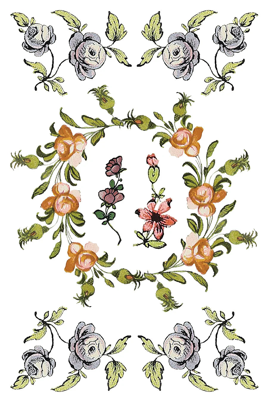 Fairytale Florals - 8 Sheet, 8x12 Pad IOD Decor Transfer™