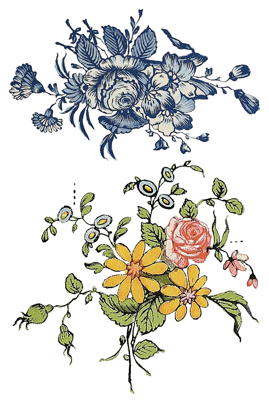 Fairytale Florals - 8 Sheet, 8x12 Pad IOD Decor Transfer™