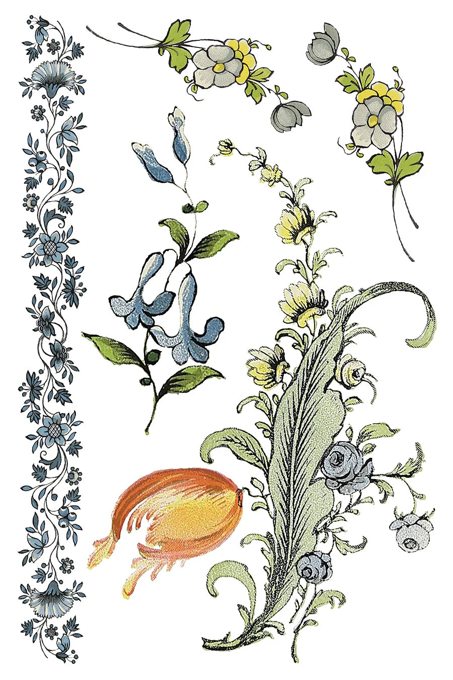 Fairytale Florals - 8 Sheet, 8x12 Pad IOD Decor Transfer™