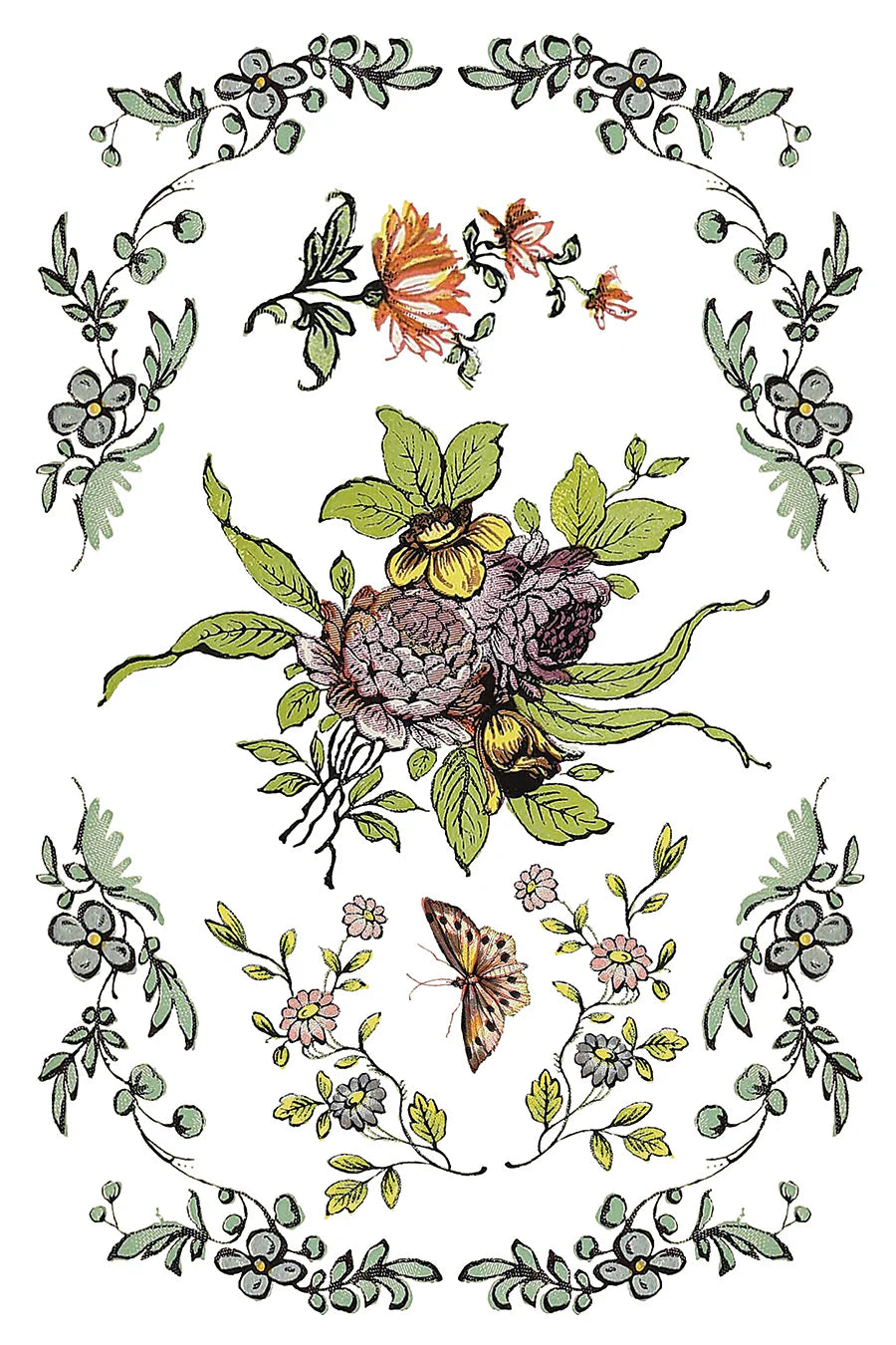 Fairytale Florals - 8 Sheet, 8x12 Pad IOD Decor Transfer™