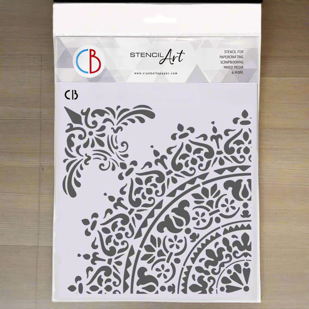 Damask Details 8x8 Stencil - Ciao Bella