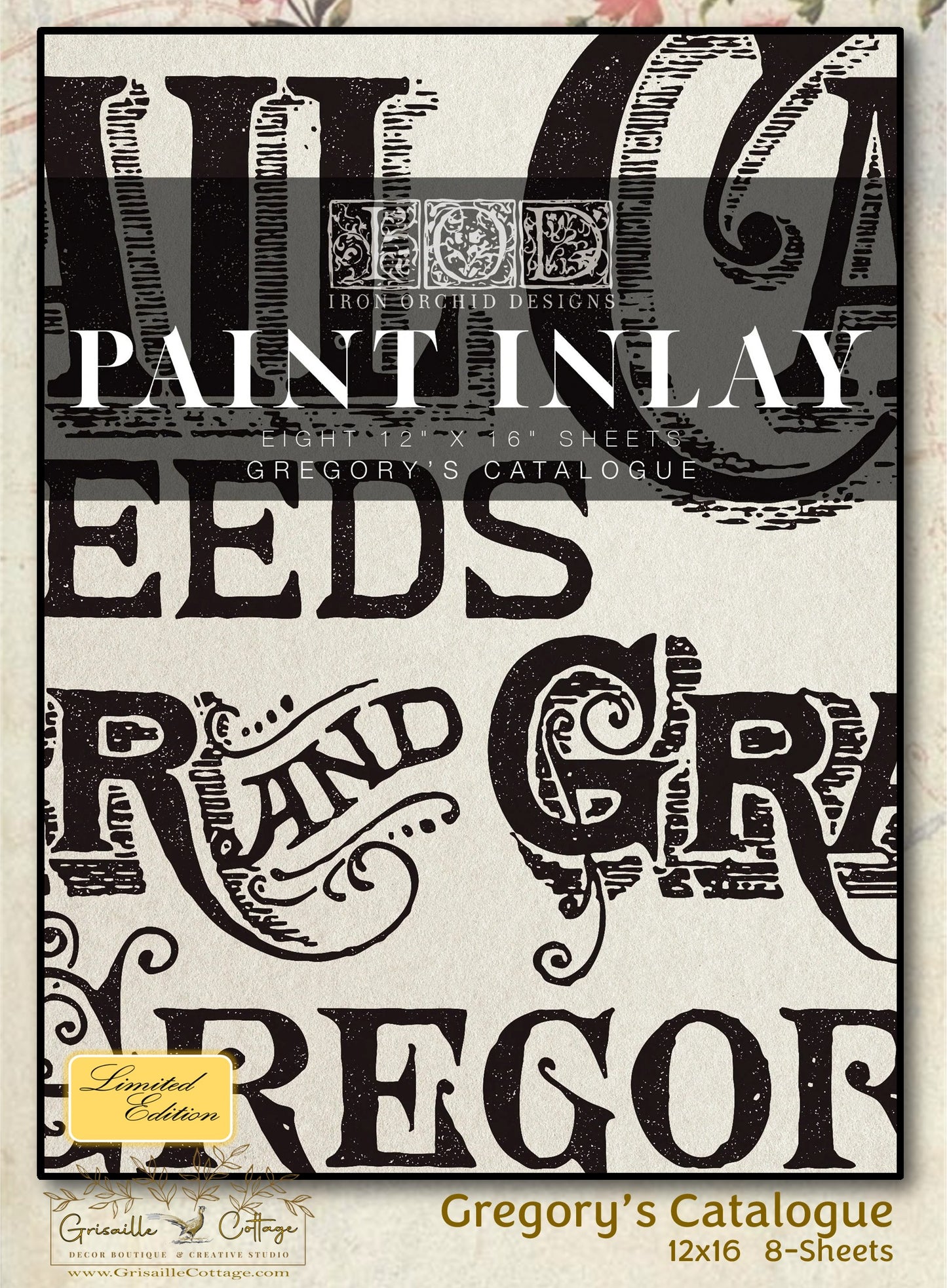Gregory's Catalogue - 8 Sheet - IOD Paint Inlay™