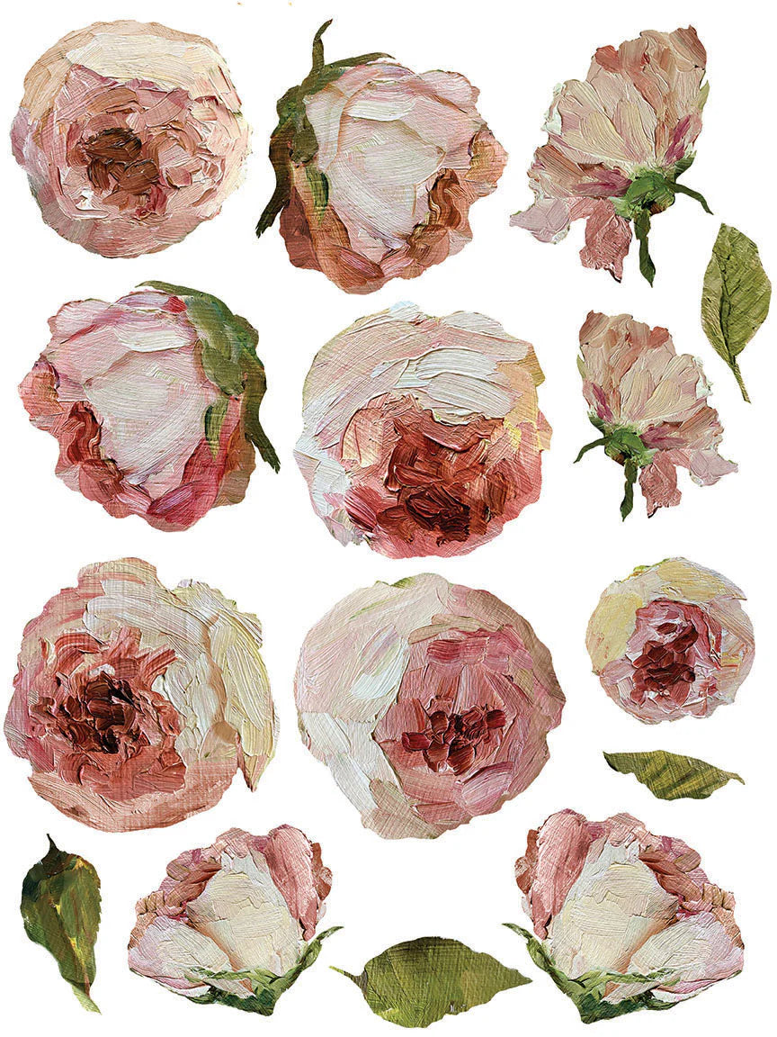 Painterly Floral - 8 Sheet, 12x16 Pad IOD Decor Transfer™