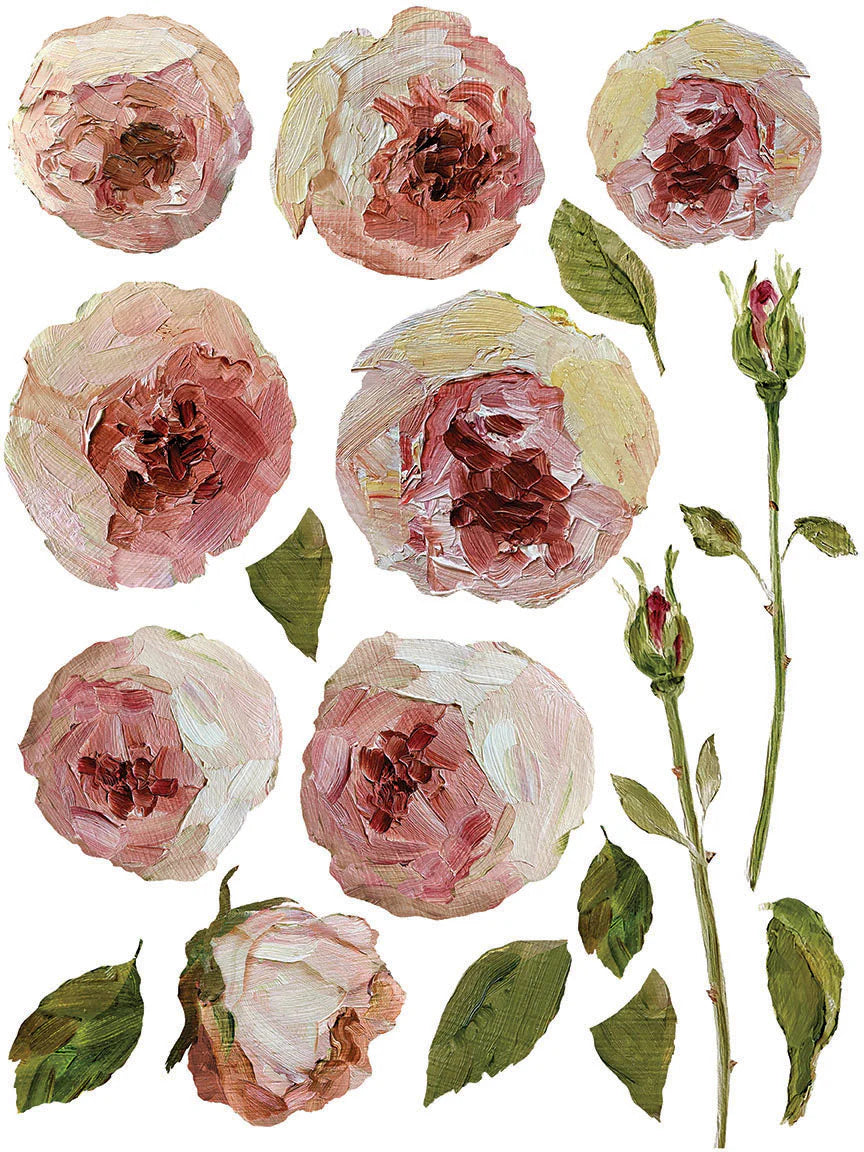 Painterly Floral - 8 Sheet, 12x16 Pad IOD Decor Transfer™
