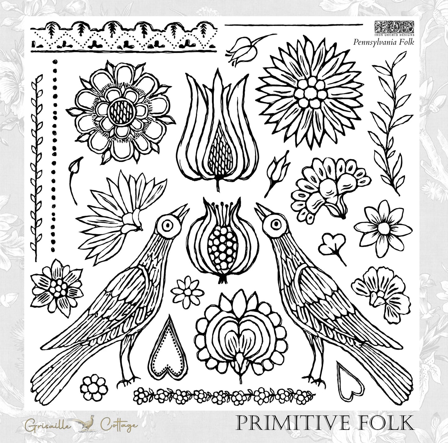 Pennsylvania Folk - IOD Decor Stamp RETIRED