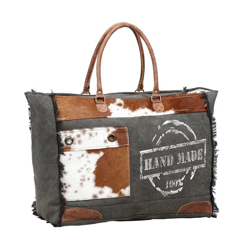 Handmade Stamped Weekender Bag S-1201 - Myra Bag