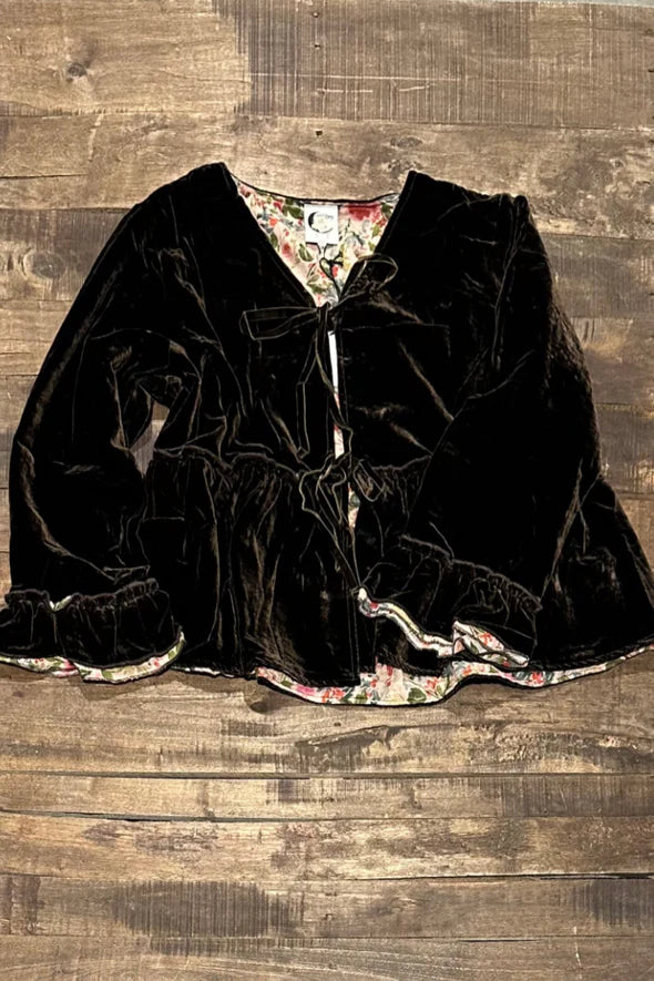 Rustic Evening Velvet Jacket - Jaded Gypsy