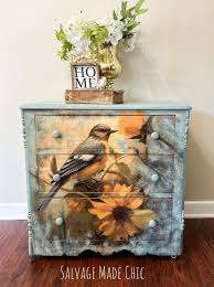 Octobers Bluebird - Lg 21" x 29" Decoupage Paper by Whymsikel Designs