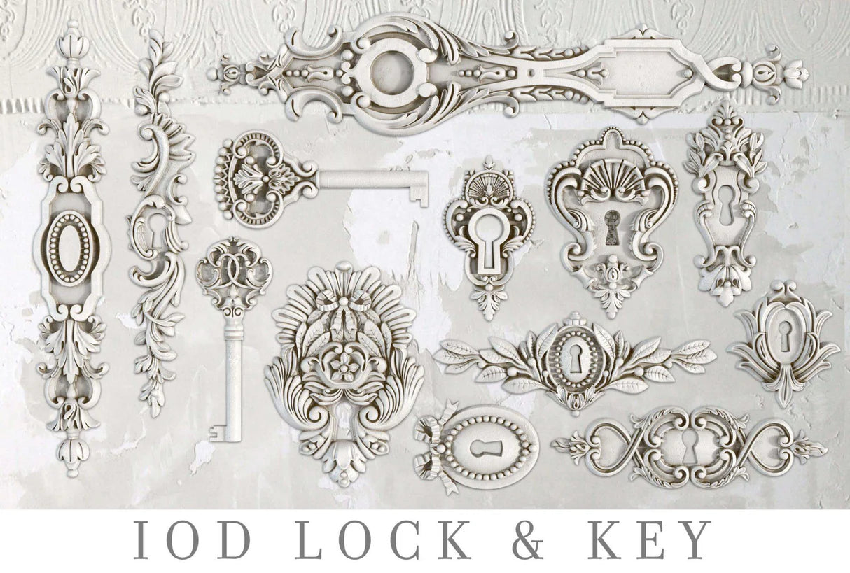 Lock & Key ~ IOD Decor Mould 2019