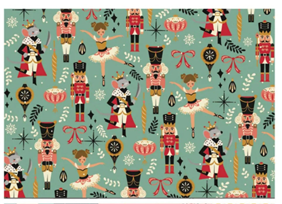 Nutcracker Happiness B - A3 11.7"x 16.5" - Decoupage Fiber Paper