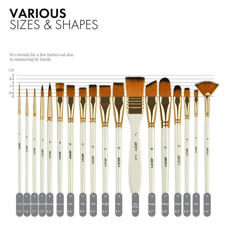 Artist Paint Brush & Palette Knife Set