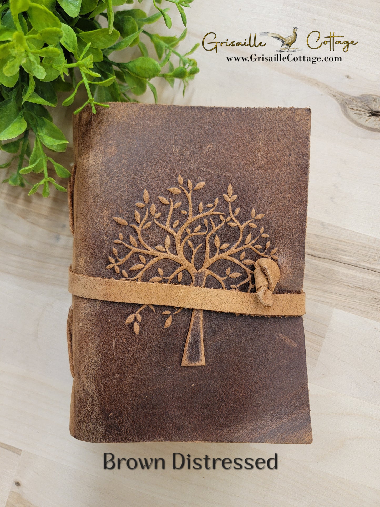 Tree Embossed Leather Journal