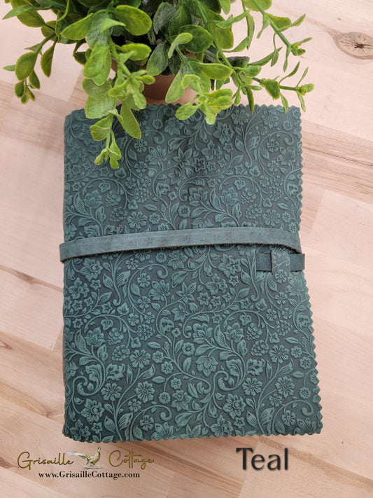 Floral Embossed Leather Journal
