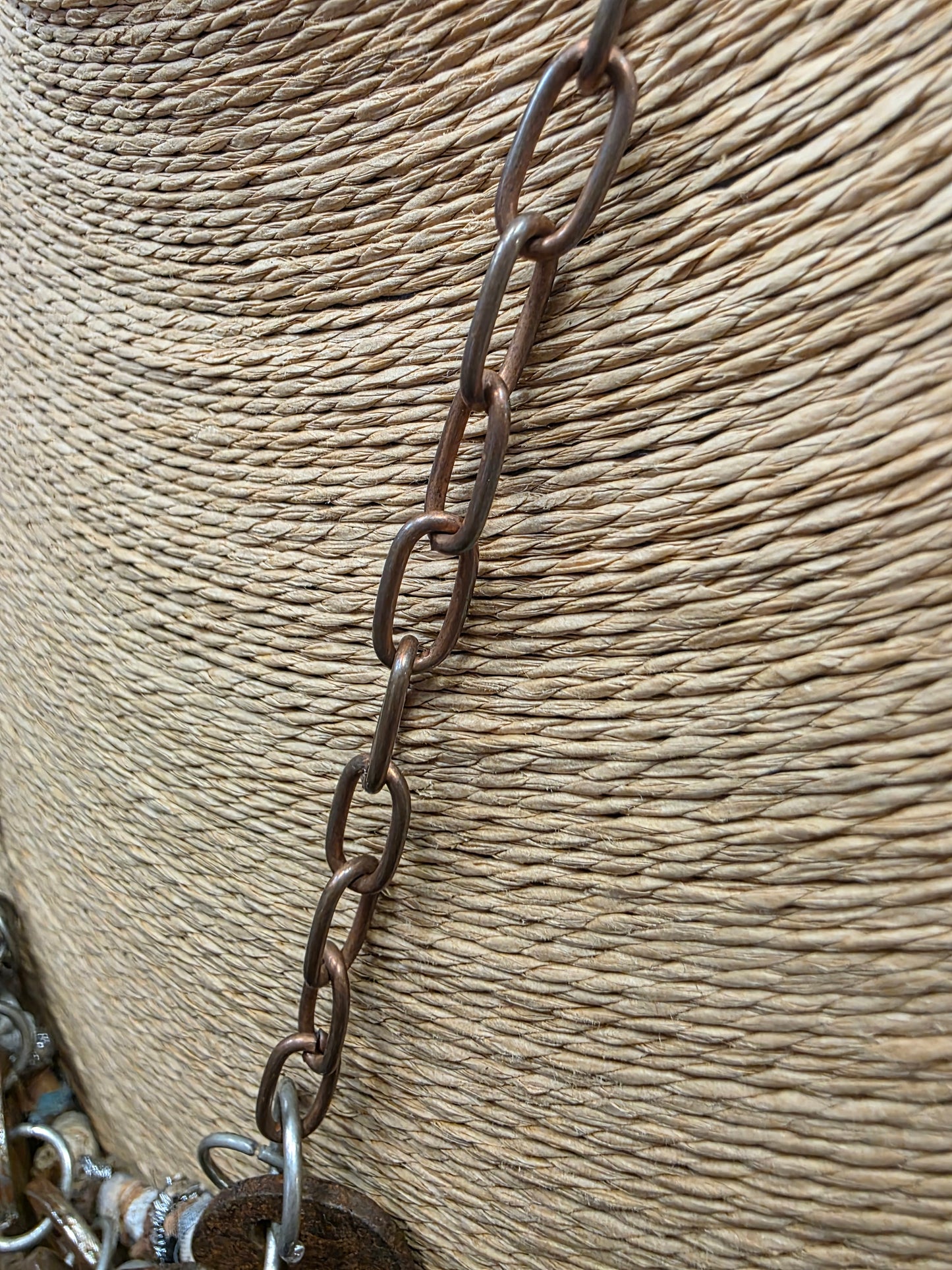 Vintage Rusty Key & Ribbon Necklace