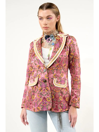 Renaissance Silk Jacquard Blazer / Jacket - Aratta