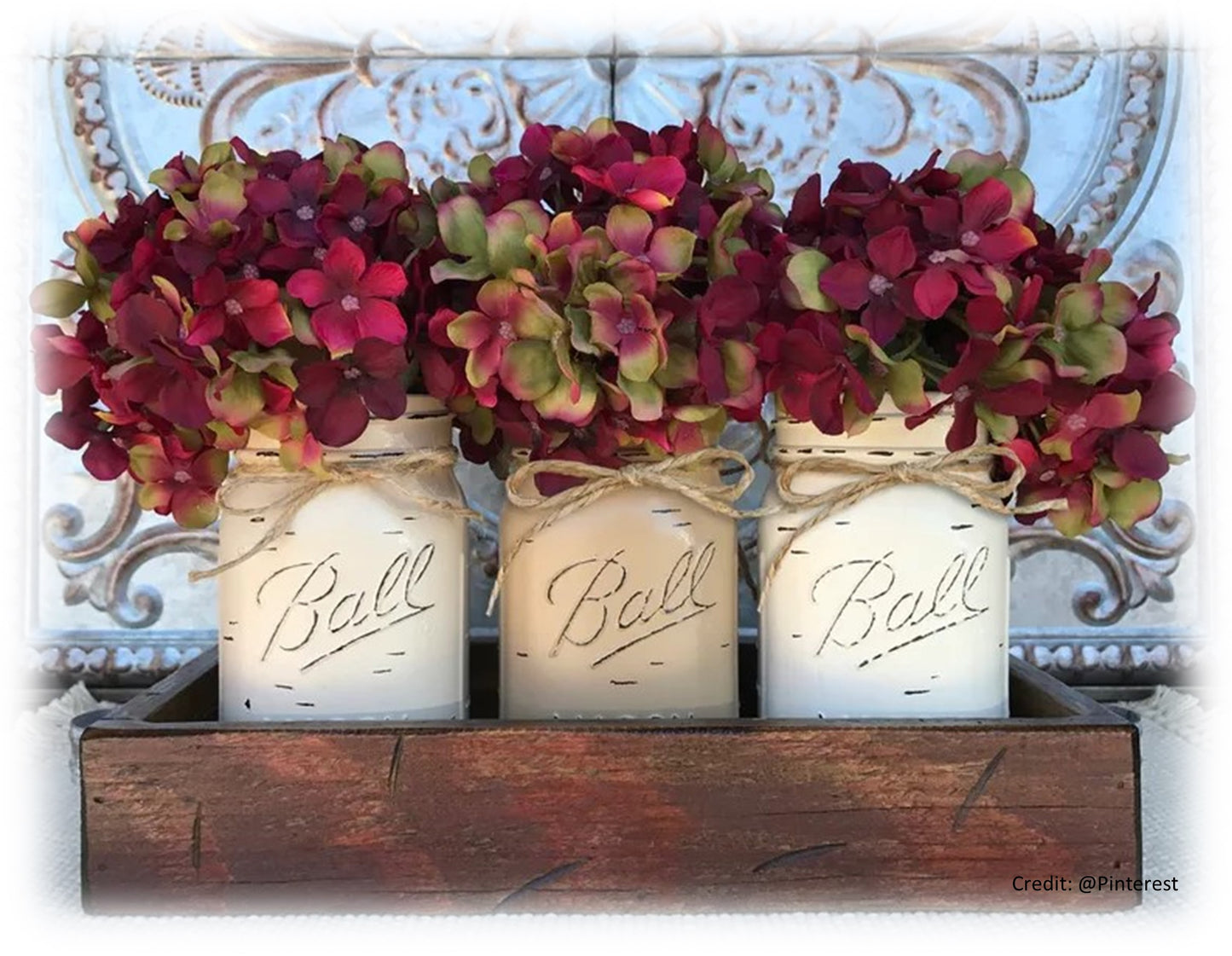 TBD - Tabletop Painted Jar & Floral Display