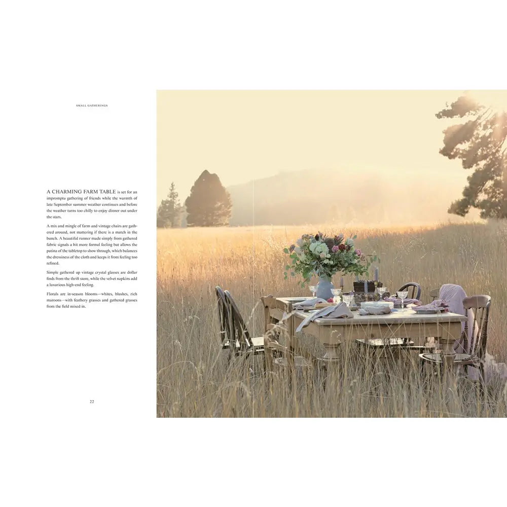 French Country Cottage Inspired Gatherings - Hard-Back Table Book