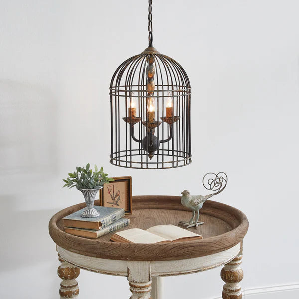 Vintage La Volière Pendant Hanging Birdcage Lamp - (𝐏𝐢𝐜𝐤-𝐔𝐩 𝐎𝐧𝐥𝐲)