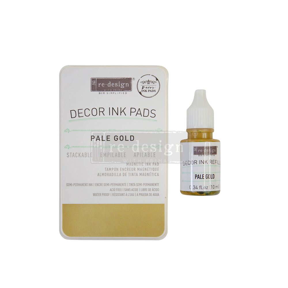 Pale Gold Ink & Refillable Ink Pad