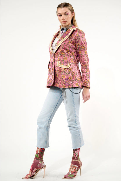 Renaissance Silk Jacquard Blazer / Jacket - Aratta