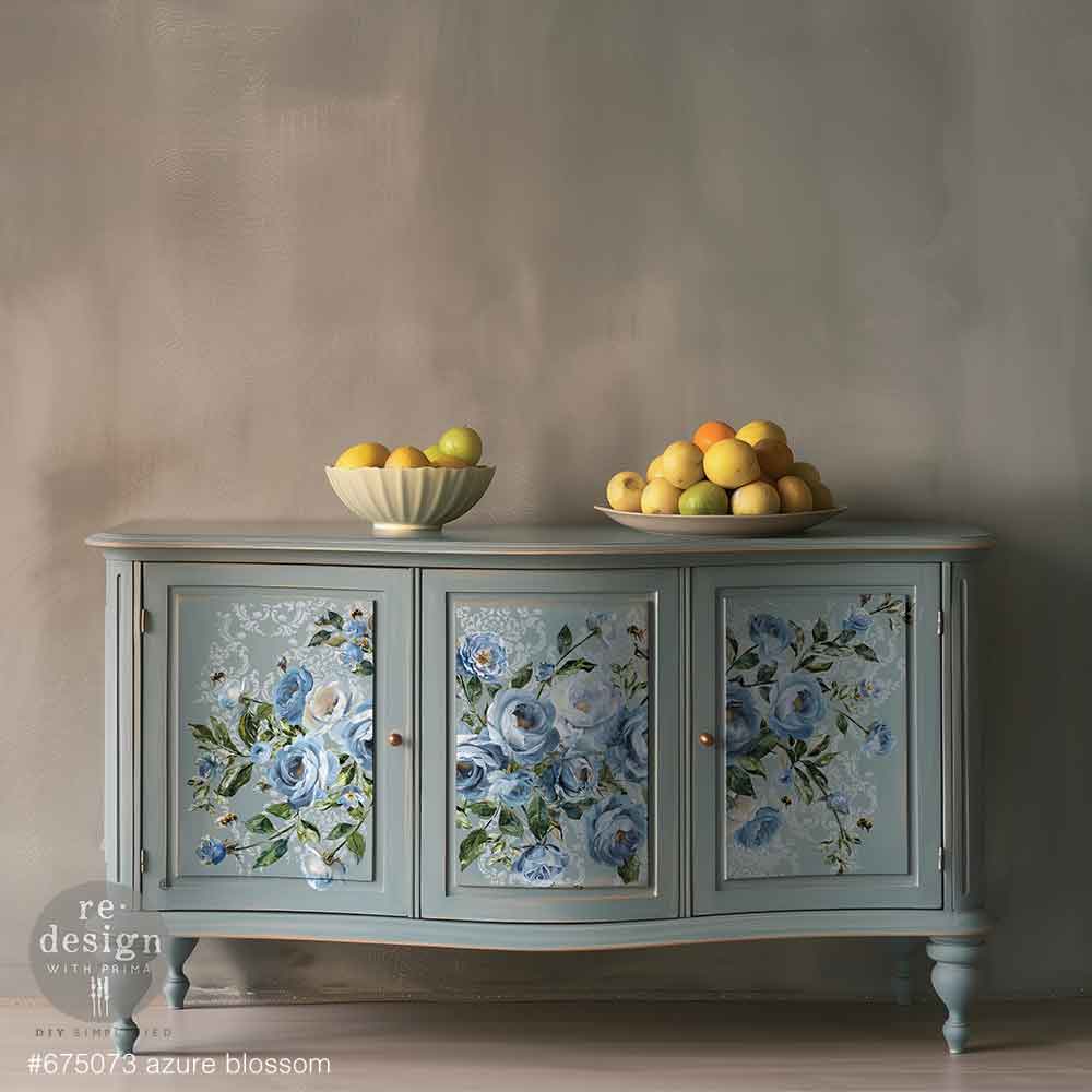 Azure Blossom 24"x35" (4-Sheets) - Decor Transfers®