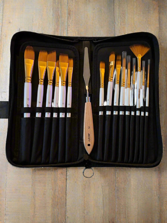 Artist Paint Brush & Palette Knife Set