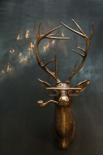 Frankie the Stag - Authentic E&E Eloise Collection Bronzed Aluminum Wall Mount - (𝐏𝐢𝐜𝐤-𝐔𝐩 𝐎𝐧𝐥𝐲)