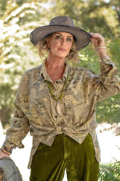 Vintage Floral Starburst Shirt O/S - Jaded Gypsy