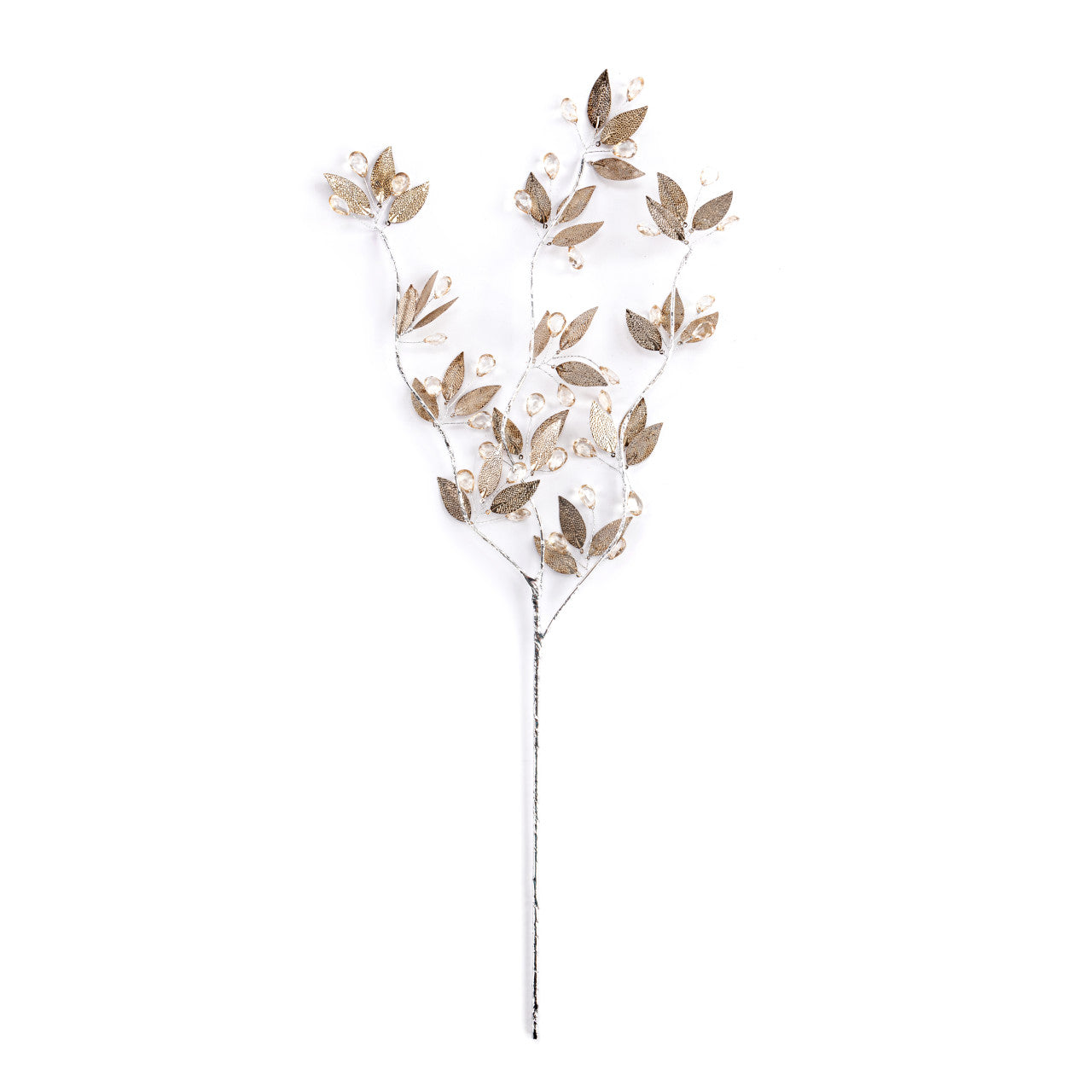 Gold Leaves and Berries Spray Pick - 26in