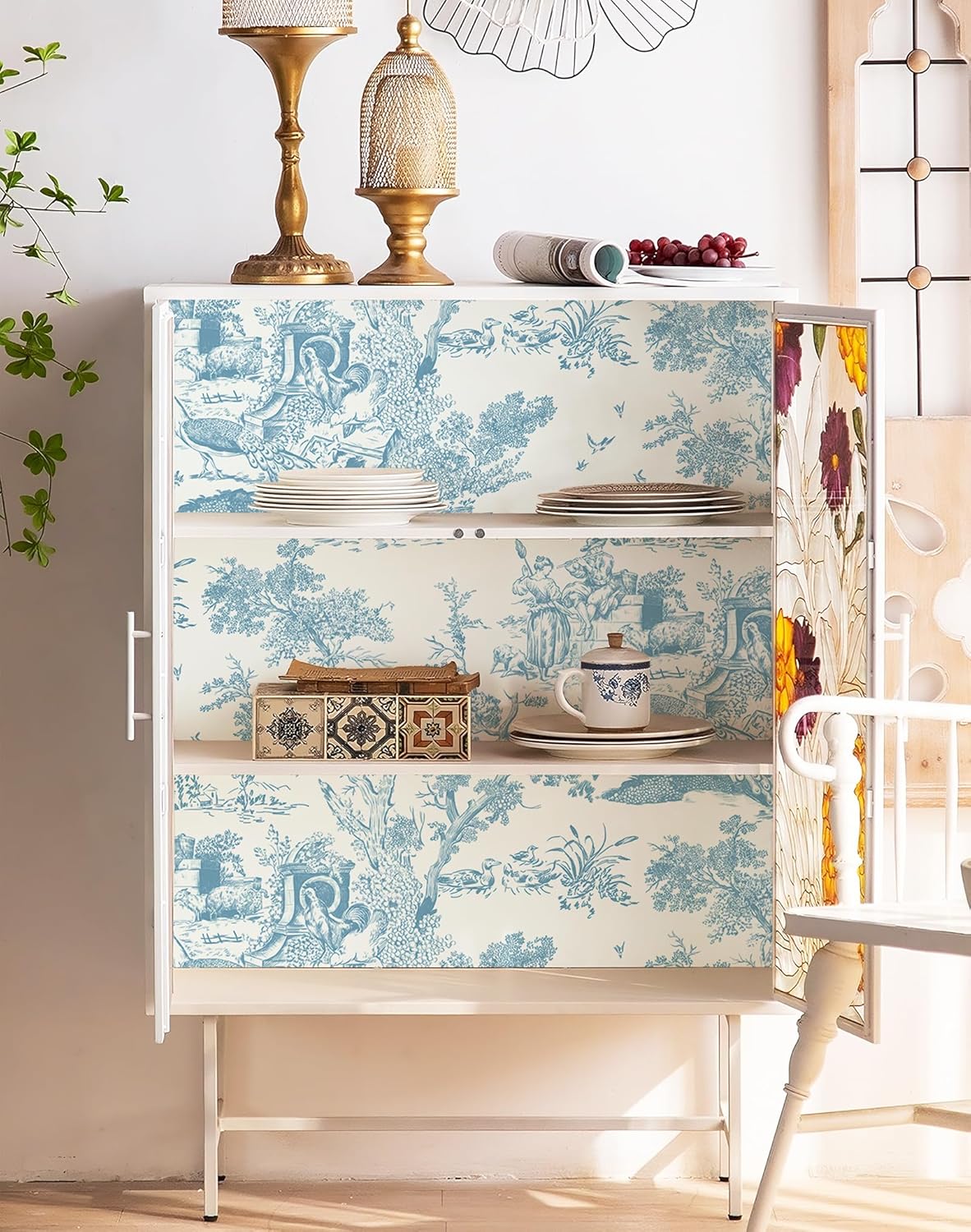 Bluebell Toile Peel and Stick Wallpaper