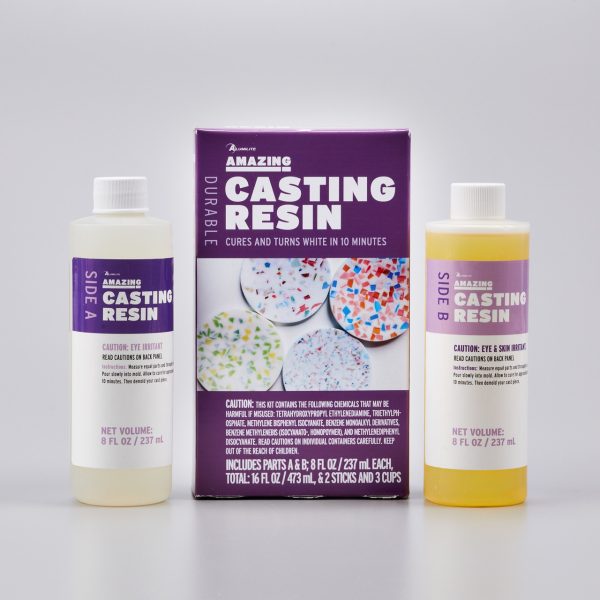 Amazing Casting Resin (Dries White) 8oz resin & 8oz hardener, 16oz total