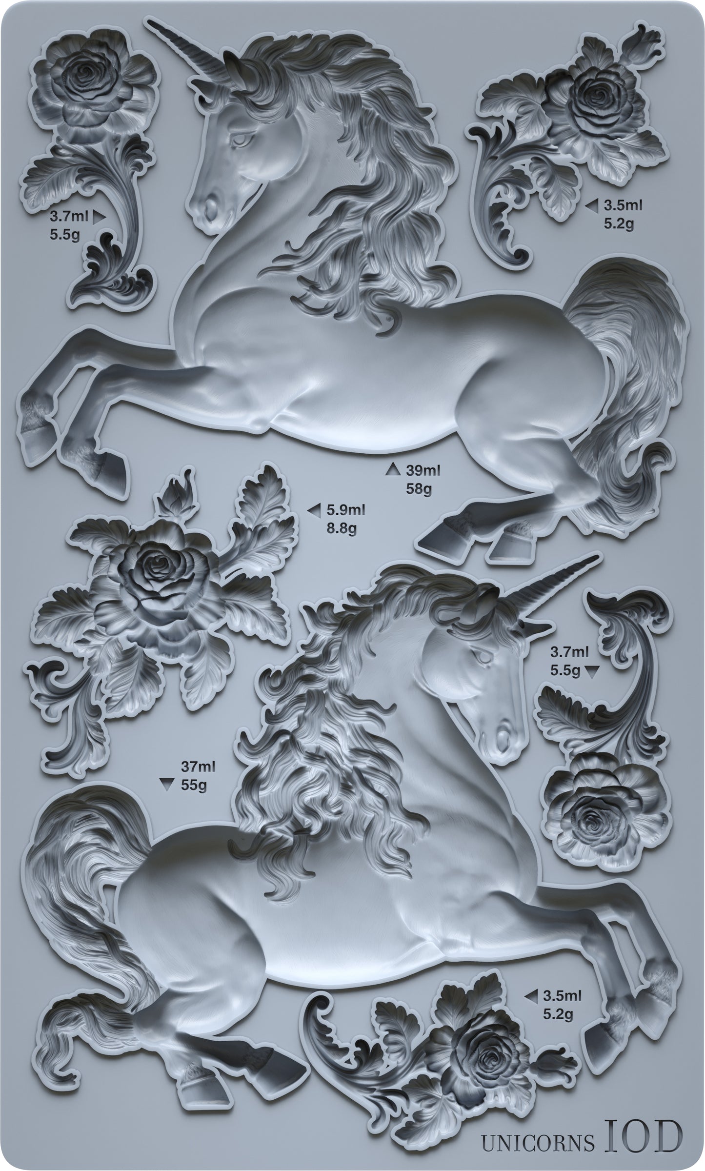 Unicorns - IOD Decor Mould