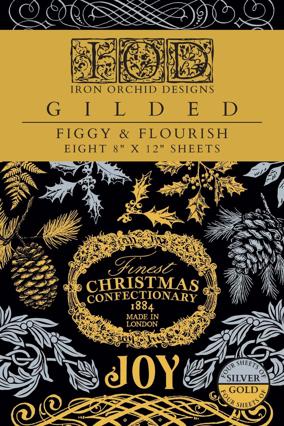 Figgy & Flourish - Gilded Collection - 8 Sheet, 8x12 Pad IOD Decor Transfer™