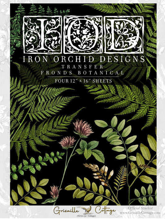 Fronds Botanical - 4 Sheet, 12x16 Pad IOD Decor Transfer™