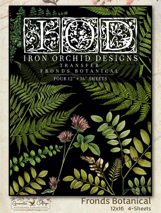 Fronds Botanical - 4 Sheet, 12x16 Pad IOD Decor Transfer™