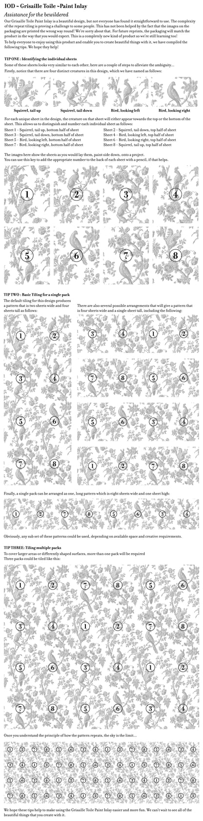 Grisaille Toile - 8 Sheet, 12x16 Pad IOD Paint Inlay™
