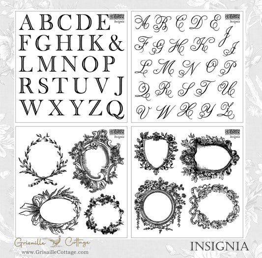 Insignia 6x6 (4 sheets) - IOD Decor Stamp