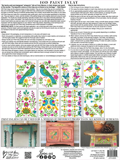 Vida Flora - 8 Sheet, 12x16 Pad IOD Paint Inlay™