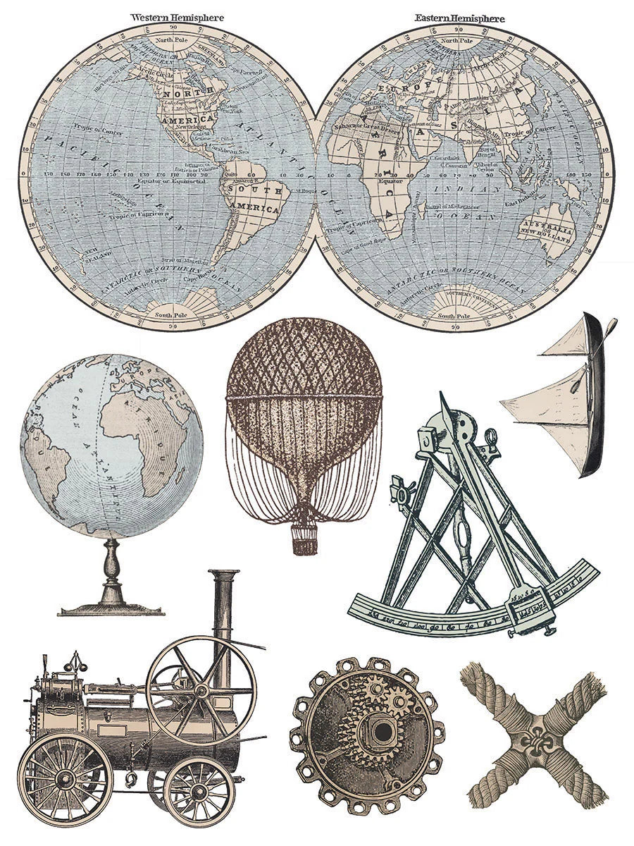 Exploration - 8 Sheet, 12X16 Pad IOD Decor Transfer™   RETIRED