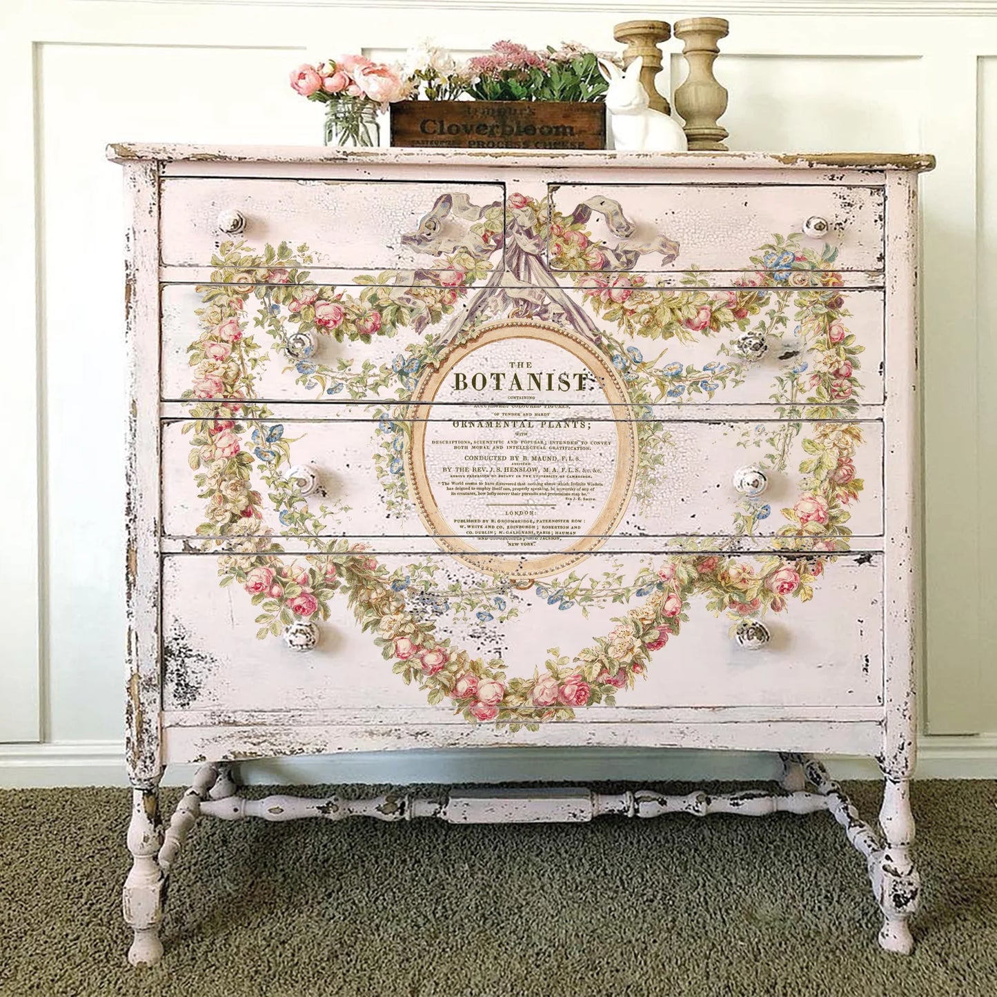 The Botanist -  4 Sheets, 12x16 Pad IOD Decor Transfer RETIRED