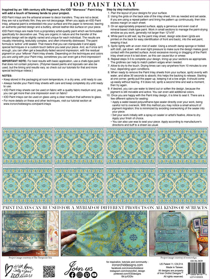 Morocco - 8 Sheet, 12x16 Pad IOD Paint Inlay™