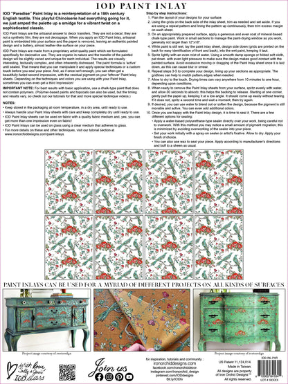 Paradise - 8 Sheet, 12x16 Pad IOD Paint Inlay™