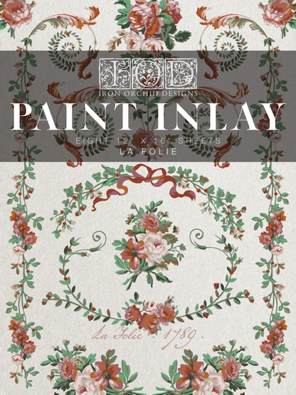 La Folie - 8 Sheet, 12x16 Pad IOD Paint Inlay™