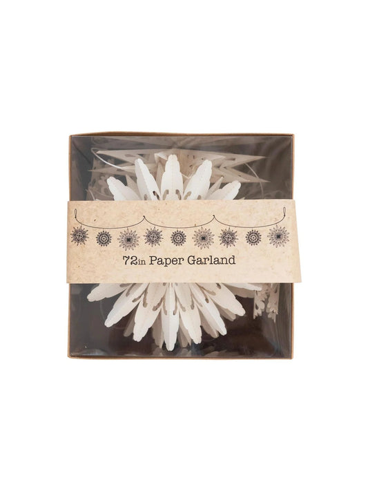Snowflake Garland in Kraft Box 72in Long