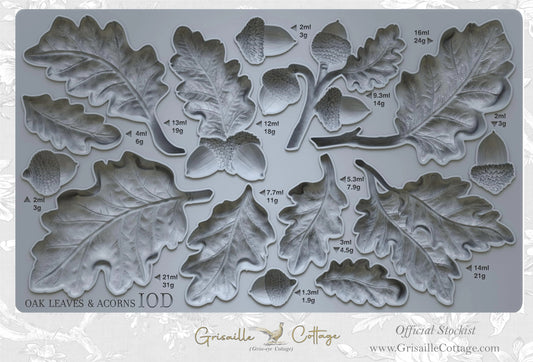 Oak Leaves & Acorns ~ IOD Decor Mould