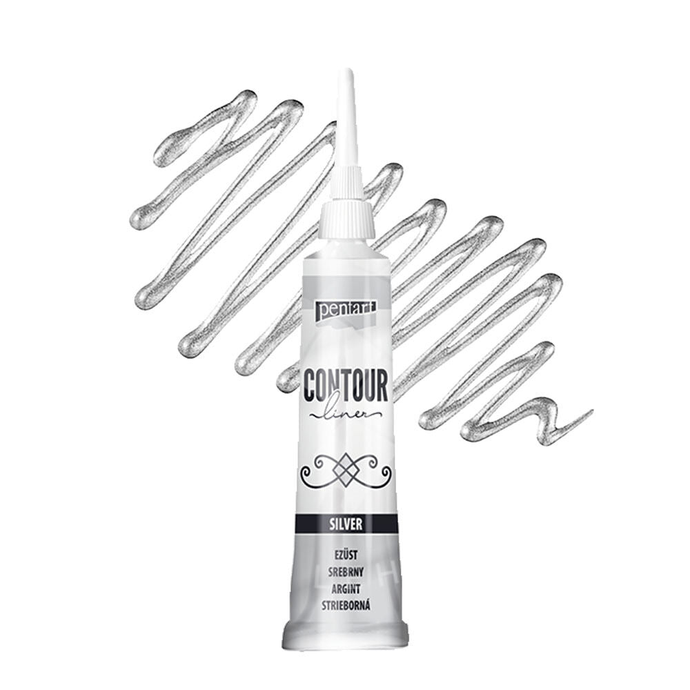 Silver - Pentart Contour Liner 20ml