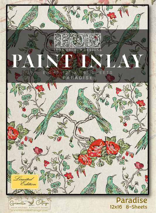 Paradise - 8 Sheet, 12x16 Pad IOD Paint Inlay™