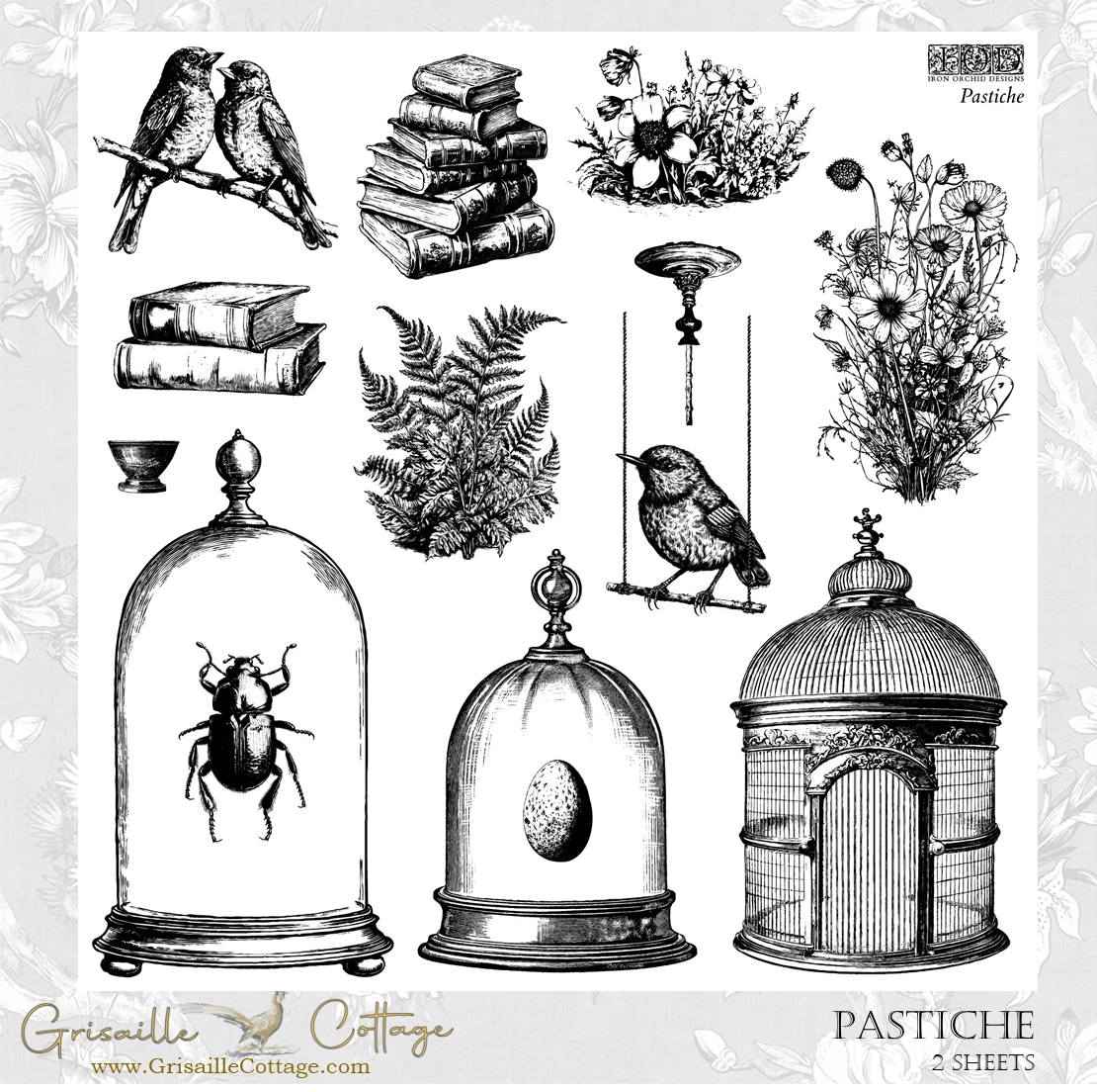 Pastiche 2-Sheet Set - IOD Decor Stamp